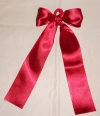1 Red  Hair Bobble With Red Satin Ribbons and a Bow